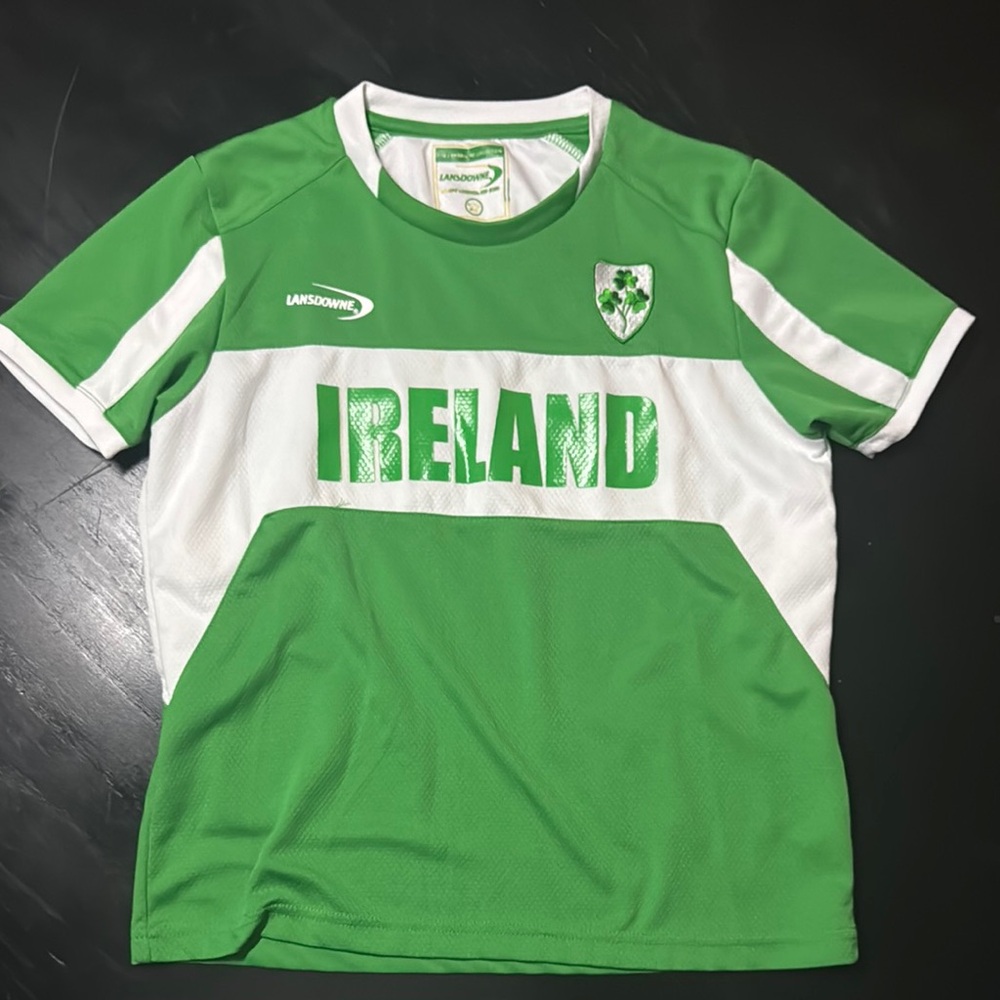 Lansdowne Kids Green and White Ireland soccer jersey size S